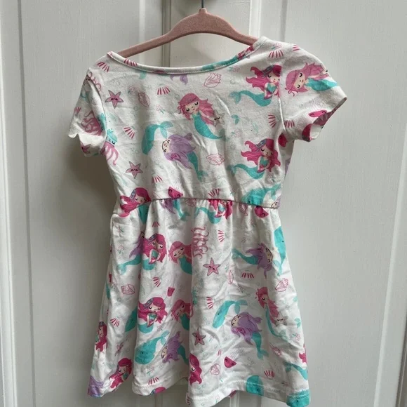 The Children’s Place 12-18M Multicolor Mermaid Short Sleeve Flowy Girls Dress - Picture 3 of 4